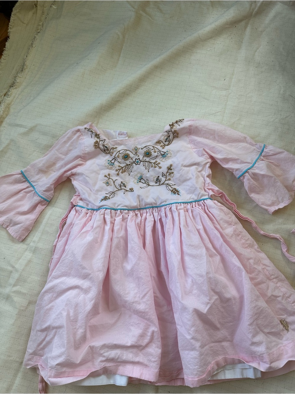Well Dressed Wolf Pink Embroidered Boho Dress